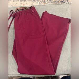 HeartSoul Wine Red Scrub Pants